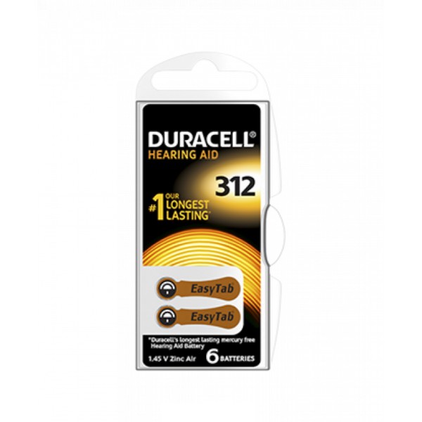 Duracell Easy Tab 312 Marrone 6 Batterie
