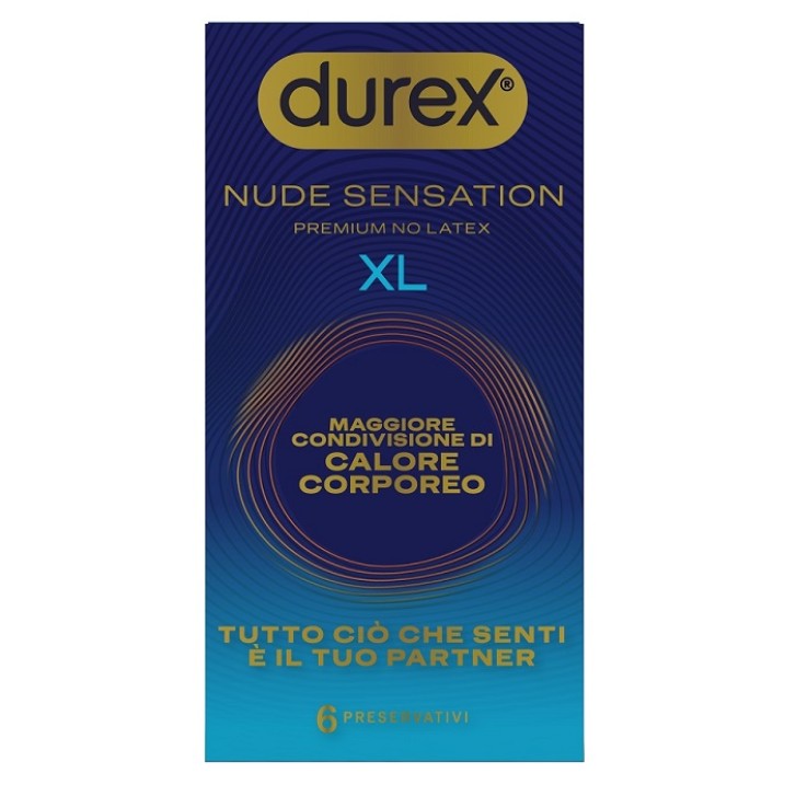 Durex Nude Sensation XL Preservativi Senza Lattice 6 Pezzi