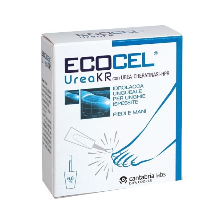 Ecocel Urea KR Idrolacca Ungueale per Unghie Ispessite 6,6 ml