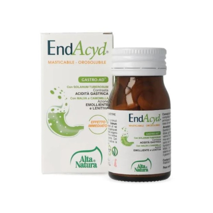 EndAcyd 20 Compresse Masticabili - Integratore Benessere Digestivo e Controllo Acidit&agrave;