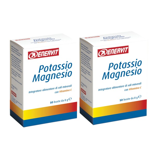 Enervit Magnesio e Potassio 10 + 10 Bustine - Integratore Sali Minerali