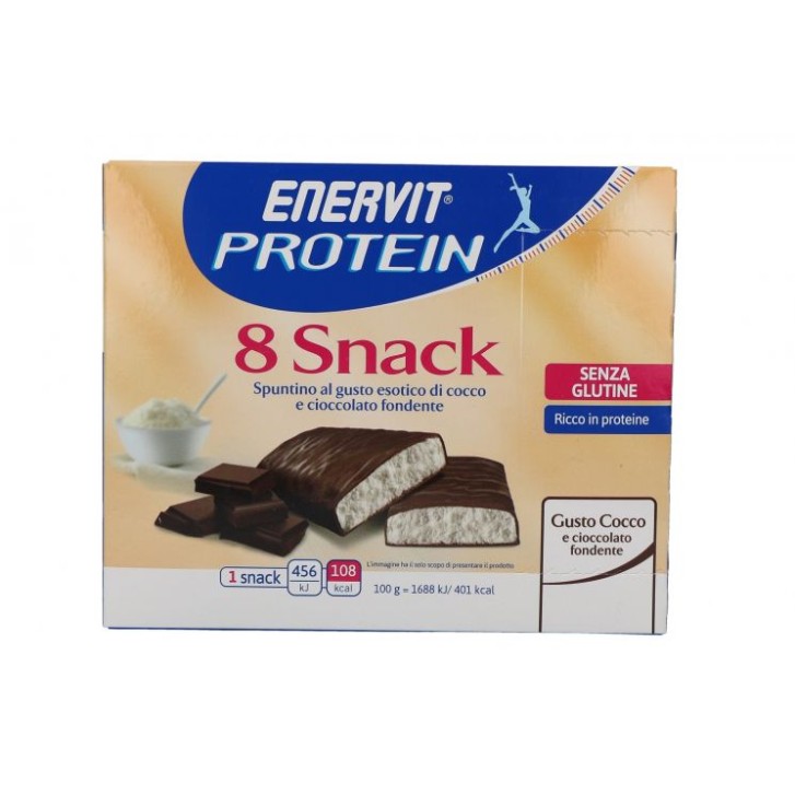 Enervit Protein Snack Cocco Barrette Energetiche 8 pezzi
