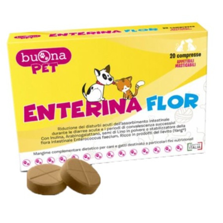 BuonaPet Enterina Flor 20 Compresse - Integratore per Animali