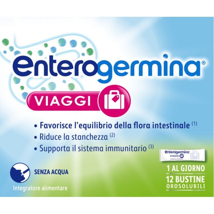 Enterogermina Viaggi 12 Bustine - Integratore Equilibrio Intestinale