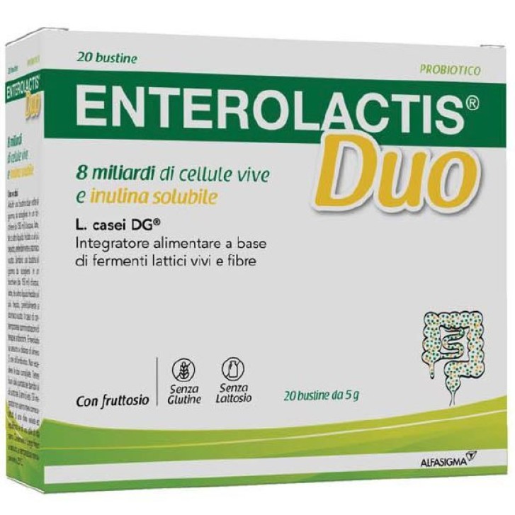 Enterolactis Duo 20 bustine - Integratore Fermenti Lattici Vivi
