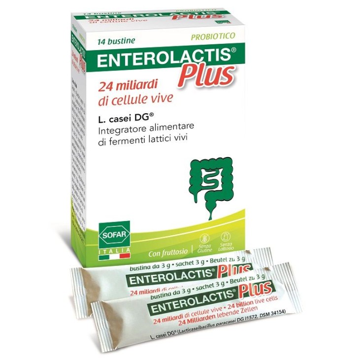 Enterolactis Plus 24 miliardi 14 bustine - Integratore Fermenti Probiotici