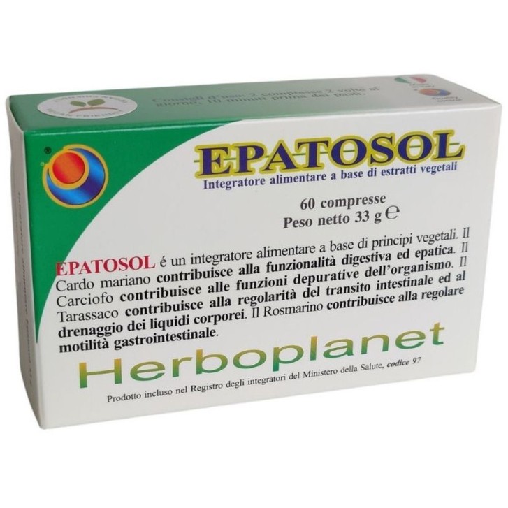 Epatosol Herboplanet 60 Compresse - Integratore Alimentare