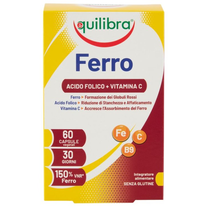 Equilibra Ferro con Vitamina C 60 capsule - Integratore Alimentare