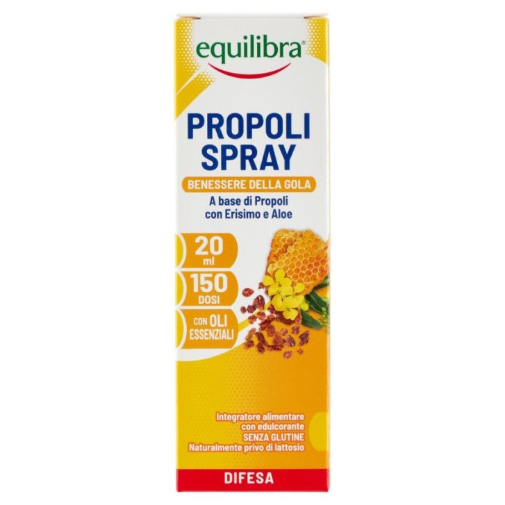 Equilibra Propoli Spray 20 ml - Integratore per il Benessere della Gola