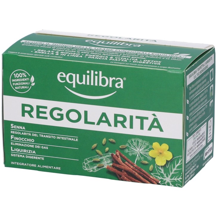 Equilibra Tisana Regolarit&agrave; 15 Filtri - Integratore per il Transito Intestinale