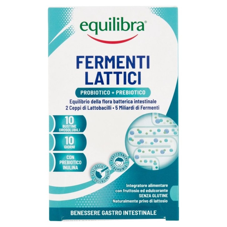 Equilibra Fermenti Lattici 10 Stick - Integratore Flora Intestinale
