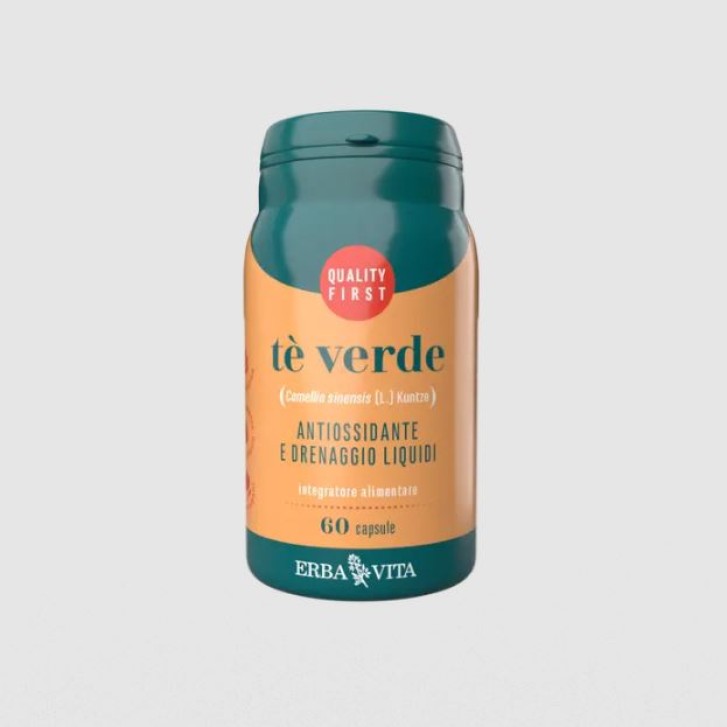 Erba Vita Tè Verde 60 capsule - Integratore Antiossidante e Drenante
