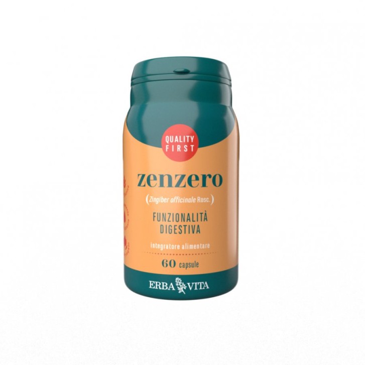 Erba Vita Zenzero 500 mg 60 Capsule - Integratore Funzione Digestiva