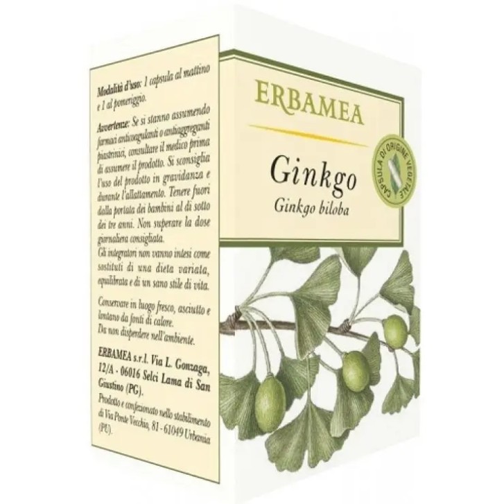 Erbamea Ginkgo 50 Capsule Vegetali - Integratore Alimentare