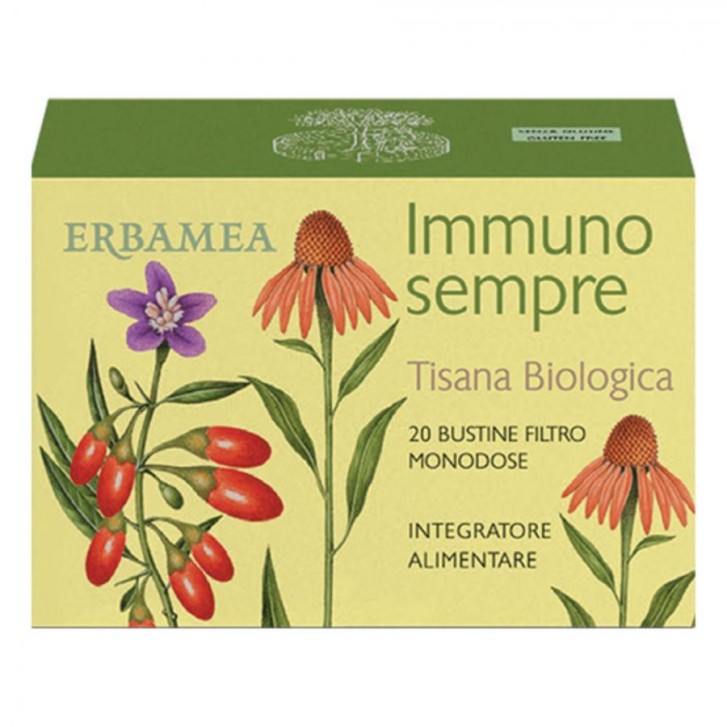 Erbamea Immunosempre Tisana Biologica 20 filtri - Integratore Alimentare