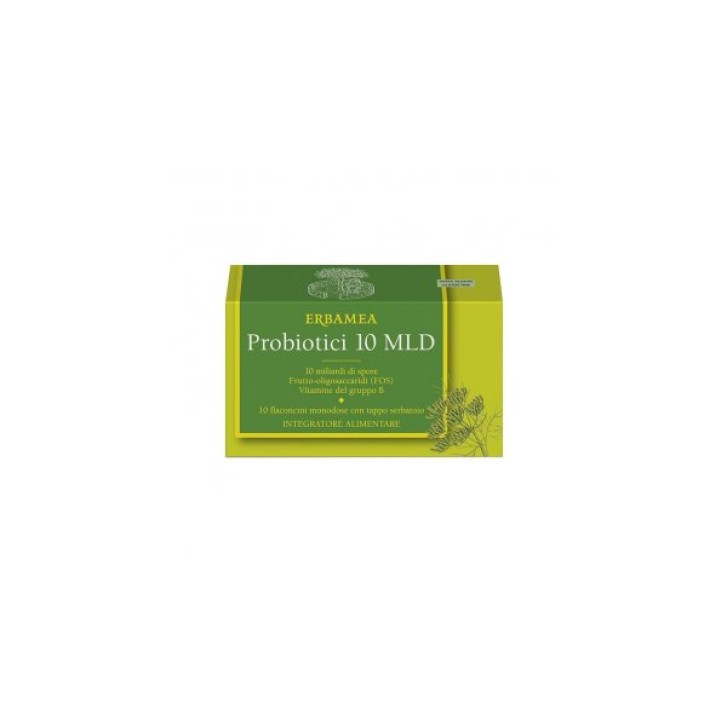 Erbamea Probiotici 10 MLD 10 flaconcini - Integratore Alimentare