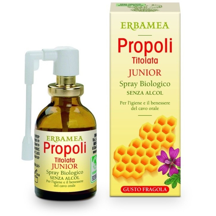 Erbamea Propoli Titolata Junior Spray 20 ml - Integratore Benessere e Igiene Cavo Orale