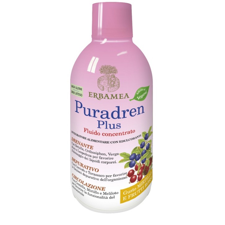 Puradren Plus Mirtillo e Frutti Rossi 500 ml - Integratore Drenante