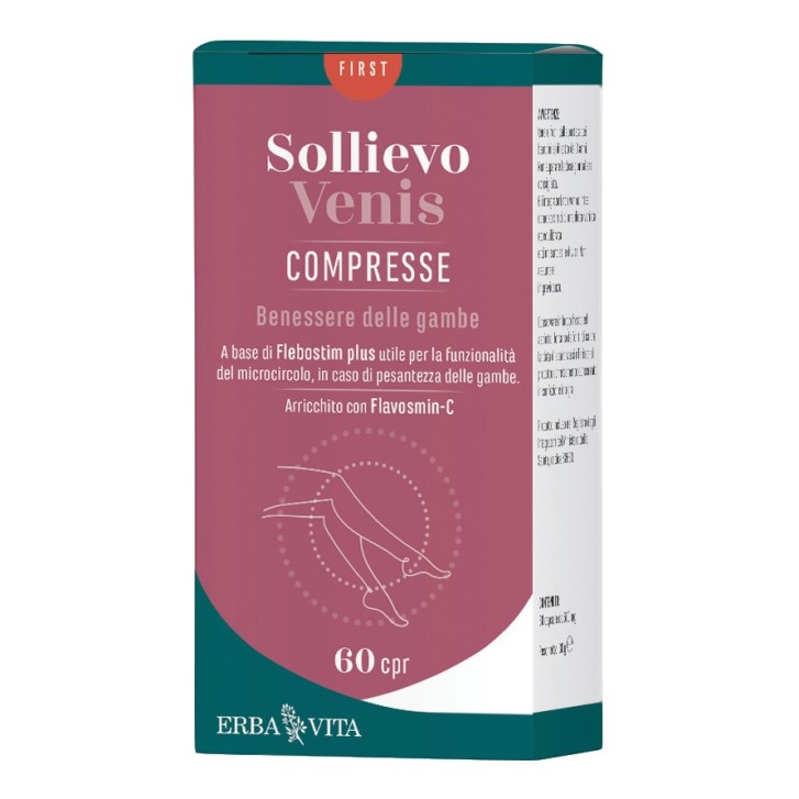 ErbaVita Sollievo Venis 60 compresse - Integratore Benessere Microcircolo