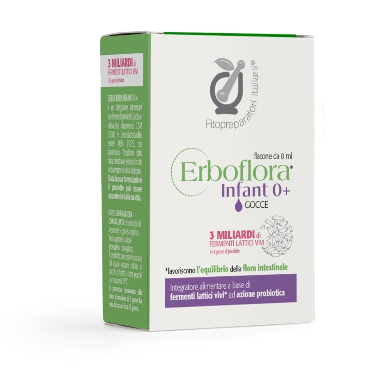 Erboflora Infant 0+ Gocce 8 ml - Integratore Flora Intestinale Bambini