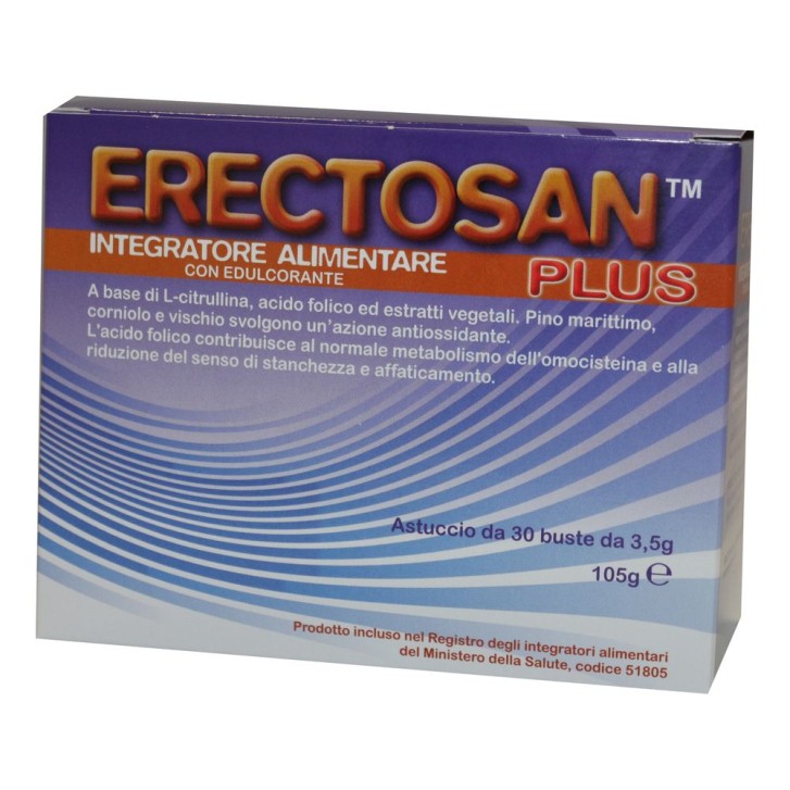 Erectosan Plus 30 Bustine - Integratore per energia e metabolismo dell&rsquo;omocisteina