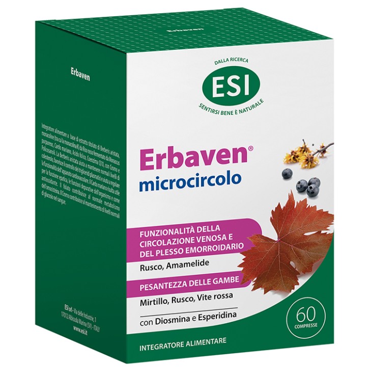 Esi Erbaven Microcircolo 60 compresse - Integratore Circolazione