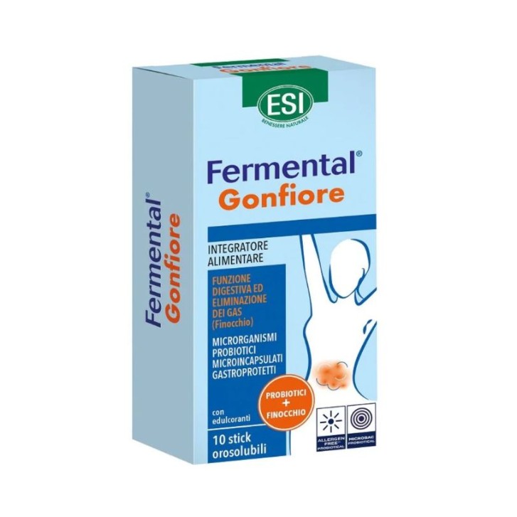 Fermental Gonfiore 10 Stick - Integratore Benessere Intestinale