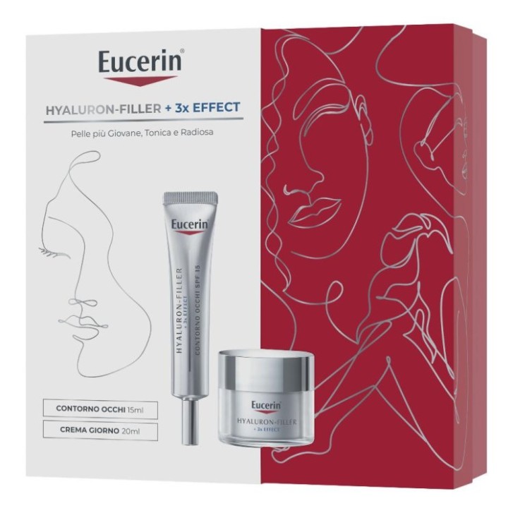 Eucerin Xmas Cofanetto Hyaluron Filler Contorno Occhi 15 ml + Crema Giorno SPF30 20 ml