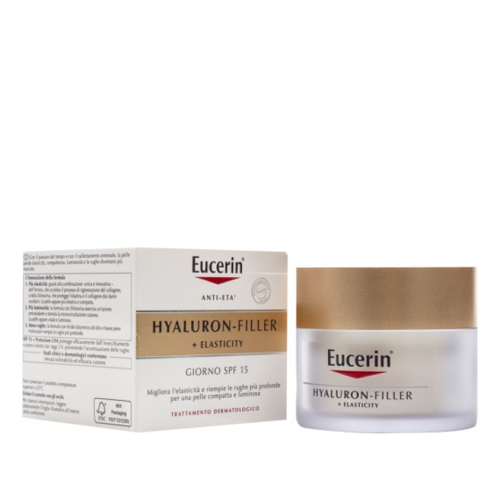 Eucerin Hyaluron-Filler + Elasticity Crema Giorno SF15 Antirughe ed Anti-età' 50 ml