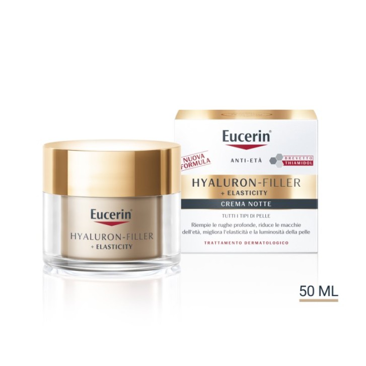 Eucerin Hyaluron-Filler + Elasticity Crema Notte Antirughe ed Anti-età 50 ml