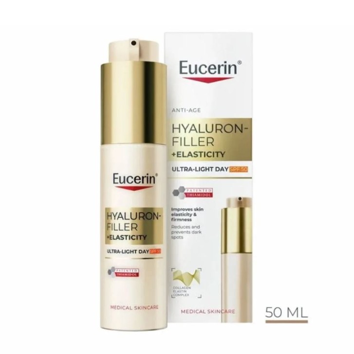 Eucerin Hyaluron-Filler + Elasticity Fluido Giorno Ultra-Leggero SPF 50 50 ml