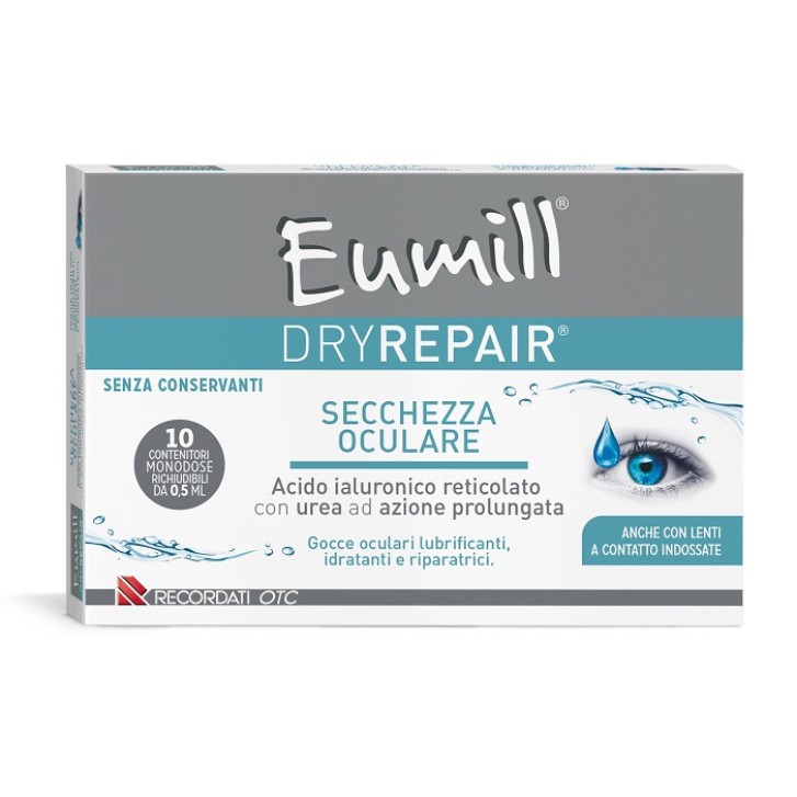 Eumill DryRepair Gocce Oculari Idratanti e Lubrificanti 10 flaconcini monodose