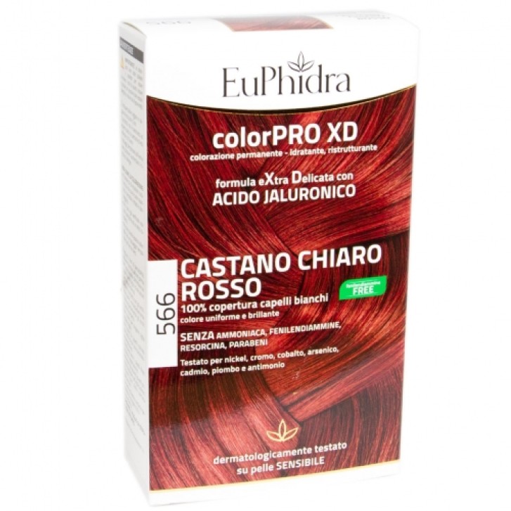 Euphidra Linea ColorPro XD 566 Castano Chiaro Rosso Tintura Extra Delicata