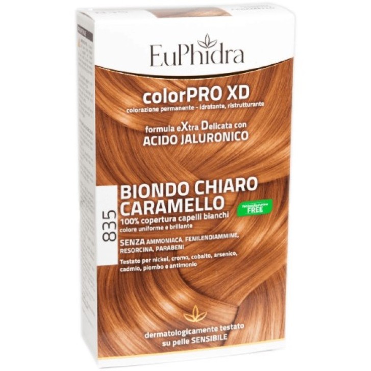 Euphidra Linea ColorPro XD 835 Biondo Chiaro Caramello Tintura Extra Delicata