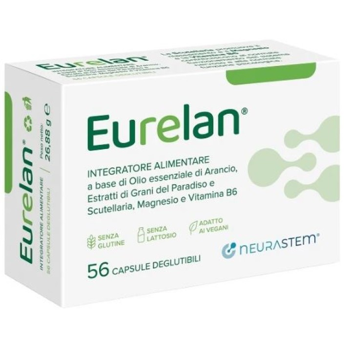 Eurelan 56 Capsule Deglutibili - Integratore Rilassamento e Riposo