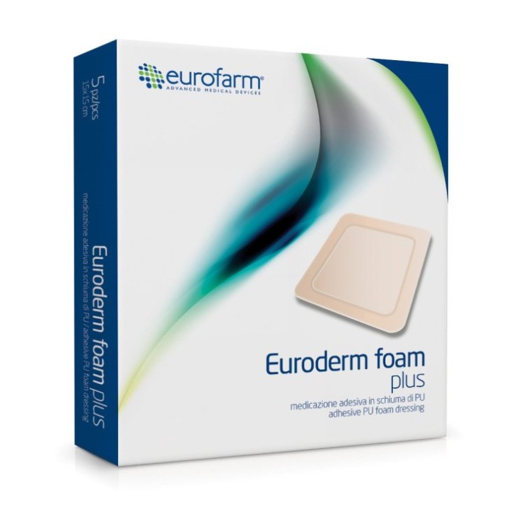 Euroderm Foam Plus Medicazioni in Schiuma 10 x 10 cm 10 Pezzi