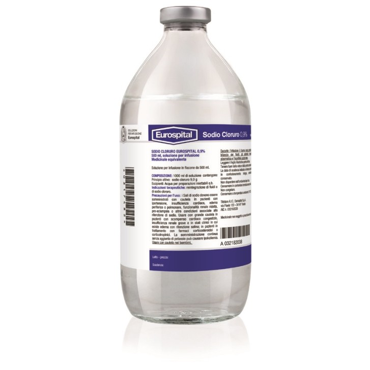 Sodio Cloruro 0,9% Eurospital 500 ml