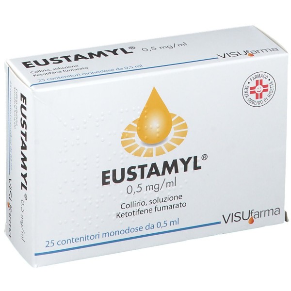 Eustamyl 0,05% Ketotifene Collirio Antiallergico 25 Flaconcini