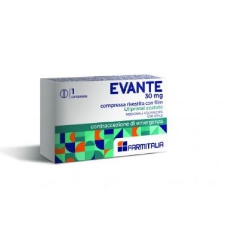 Evante 30 mg Contraccettivo Emergenza 1 Compressa Rivestita