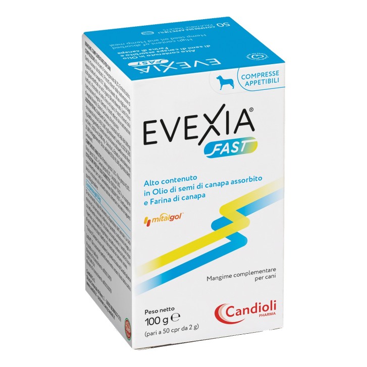 Evexia Fast Cani 50 compresse - Mangime Complementare Cani