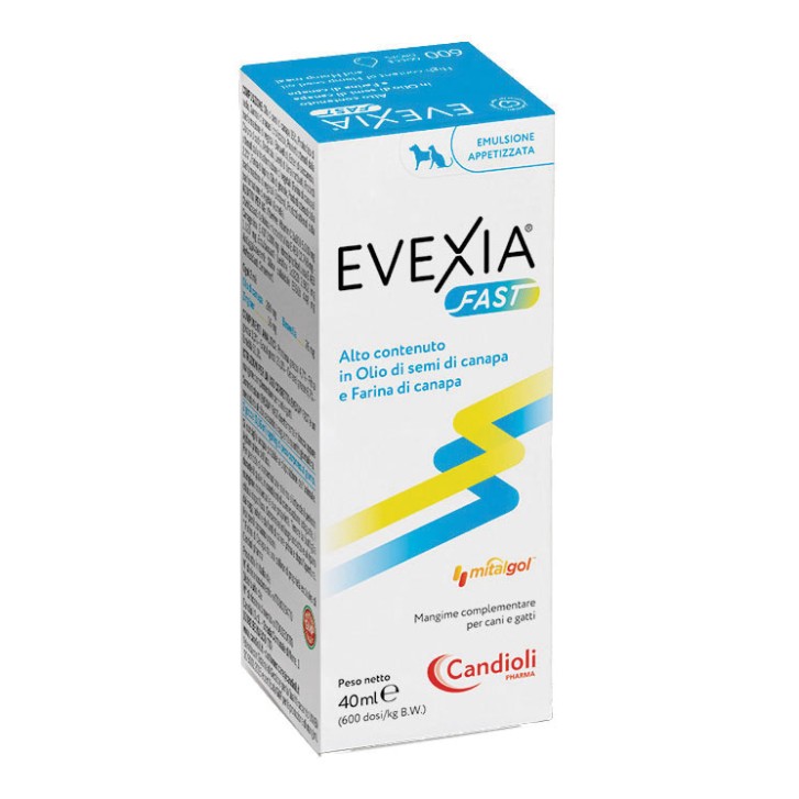 Evexia Fast Cani Gatti Gocce 40 ml - Mangime Complementare