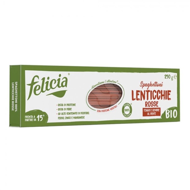 Felicia Bio Spaghettoni Lenticchie Rosse 250 grammi