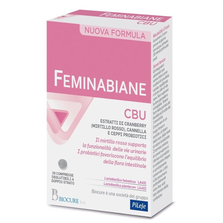 Feminabiane CBU 30 Compresse - Integratore Benessere Vie Urinarie e Intestinale