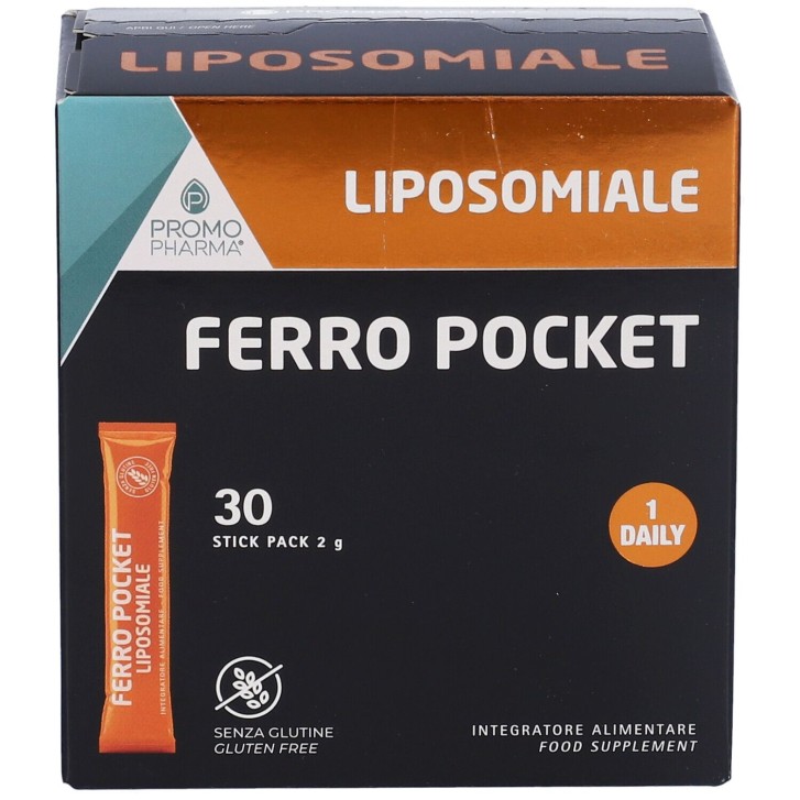 Ferro Liposomiale Pocket Promopharma 30 stick - Integratore Alimentare