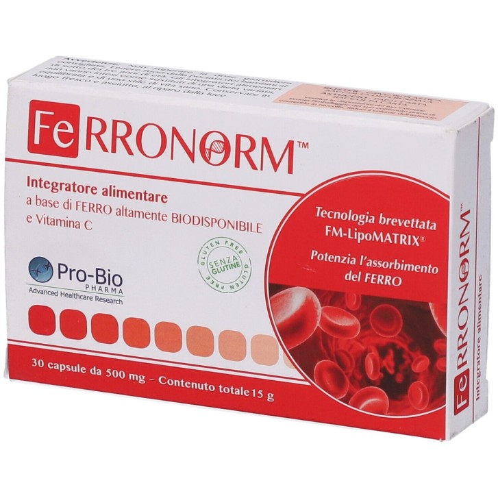Ferronorm 30 capsule - Integratore Ferro