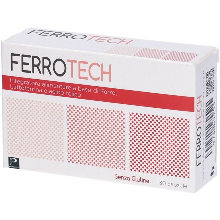 Ferrotech 30 Capsule - Integratore per Formazione dei Globuli Rossi e Riduzione della Stanchezza