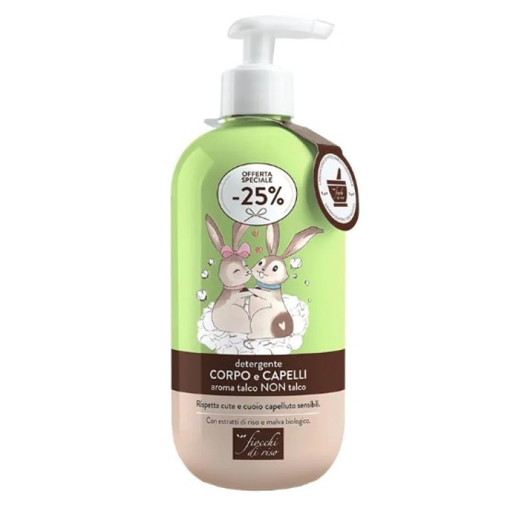 Fiocchi di Riso Detergente Corpo e Capelli Talco non Talco Special Edition 400 ml
