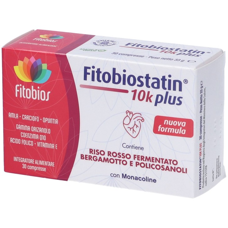 Fitobiostatin 10K Plus 30 Compresse - Integratore per il Metabolismo dei Lipidi