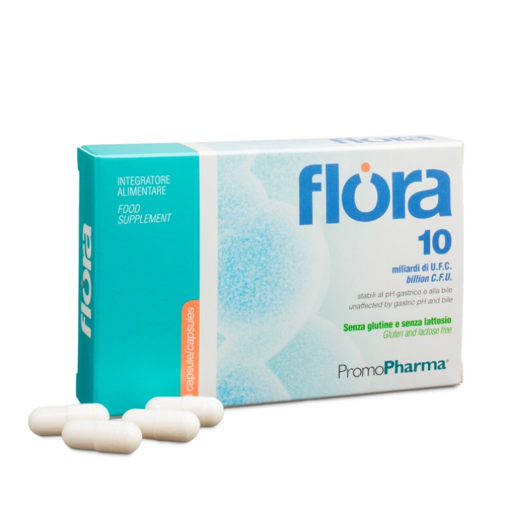 Flora 10 15 Capsule PromoPharma - Integratore Alimentare