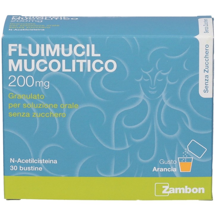 Fluimucil Mucolitico 200 mg Senza Zucchero 30 Bustine